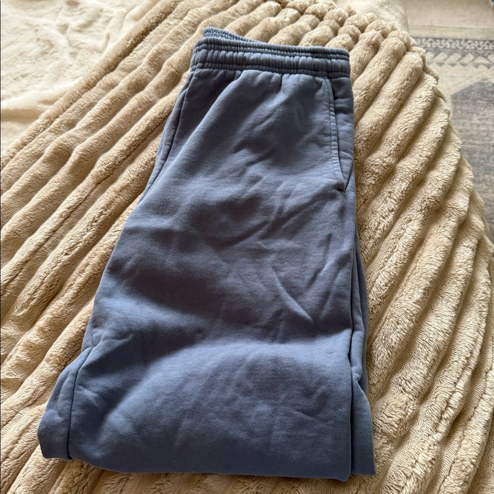 Aritzia blue drawstring cuffed sweatpants